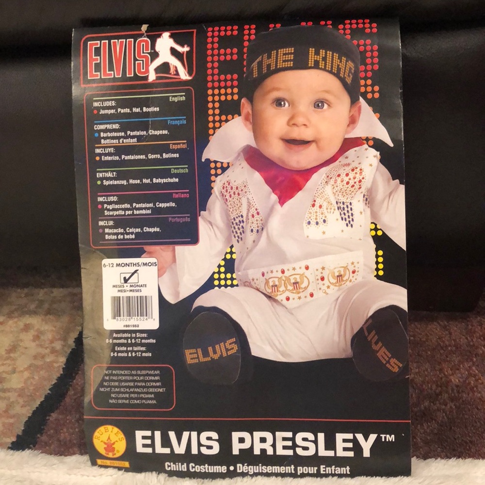 6-12m baby Elvis costume